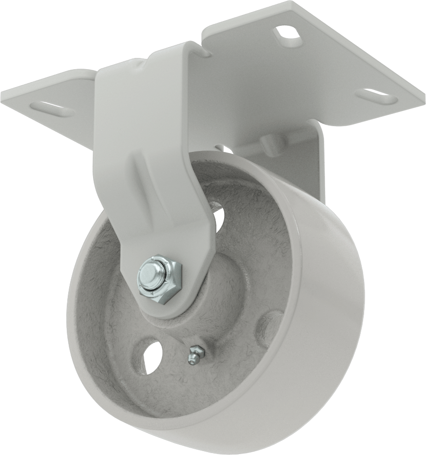 6-1/4“ x 4-1/2” Plakalı Yüksek Kapasiteli Mauler Tekerlek, 5" Çaplı Metal Tekerlekli Sert