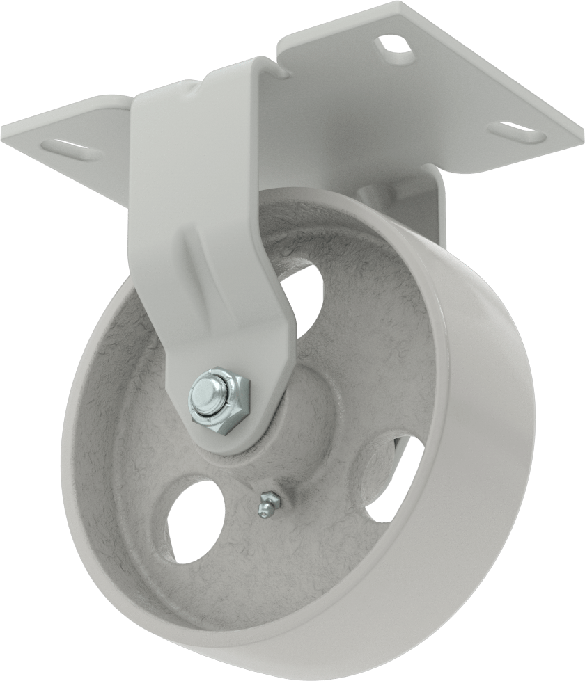 6-1/4“ x 4-1/2” Plakalı Yüksek Kapasiteli Mauler Tekerlek, 6" Çaplı Metal Tekerlekli Sert