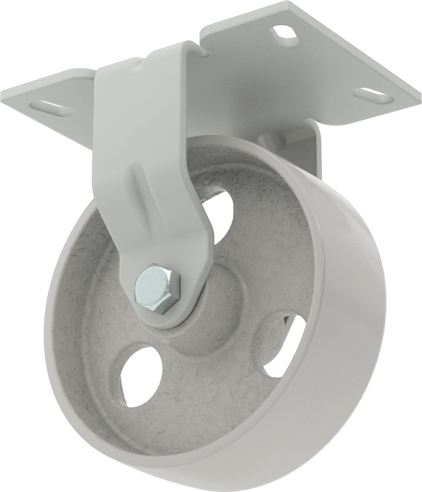 6-1/4“ x 4-1/2” Plakalı Yüksek Kapasiteli Mauler Tekerlek, 6" Çaplı Metal Tekerlekli Sert