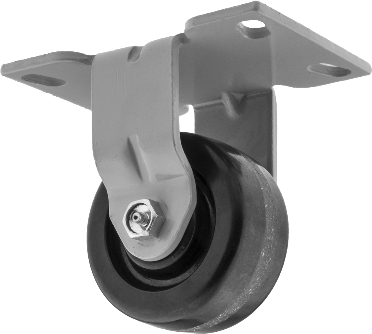 6-1/4“ x 4-1/2” Plakalı Yüksek Kapasiteli Mauler Tekerlek, 4" Çapında Fenolik Tekerlekli Sert
