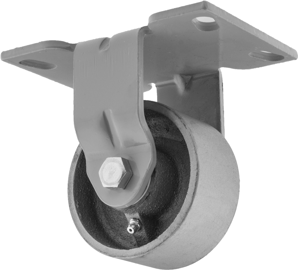 6-1/4“ x 4-1/2” Plakalı Yüksek Kapasiteli Mauler Tekerlek, 4 inç Çapında Metal Tekerlekli Sert