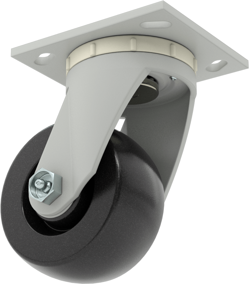 4-1/2“ x 4” Plakalı Yüksek Kapasiteli Mauler Tekerlek, 4" Çaplı Fenolik Tekerlekli Döner