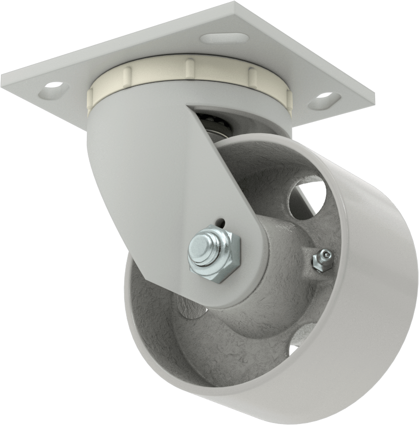 4-1/2“ x 4” Plakalı Yüksek Kapasiteli Mauler Tekerlek, 4" Çaplı Metal Tekerlekli Döner