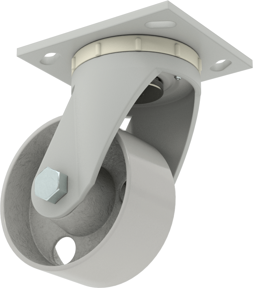 4-1/2“ x 4” Plakalı Yüksek Kapasiteli Mauler Tekerlek, 4" Çaplı Metal Tekerlekli Döner
