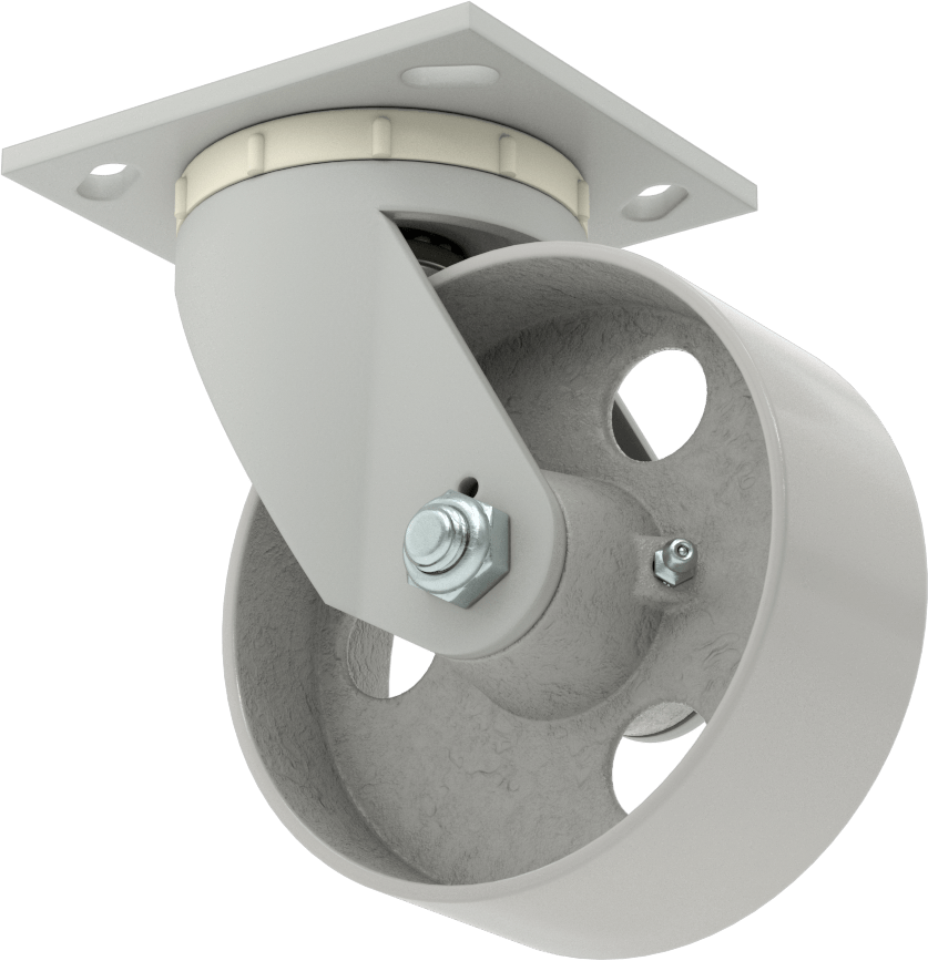 4-1/2“ x 4” Plakalı Yüksek Kapasiteli Mauler Tekerlek, 5" Çapında Metal Tekerlekli Döner