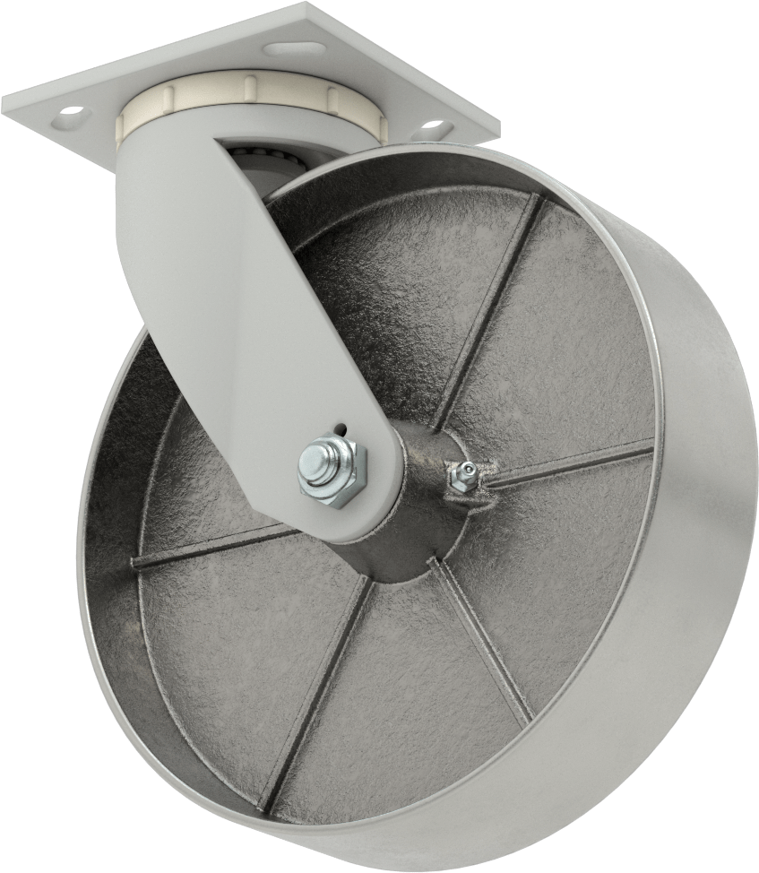 4-1/2“ x 4” Plakalı Yüksek Kapasiteli Mauler Tekerlek, 8 inç Çapında Metal Tekerlekli Döner Tekerlek