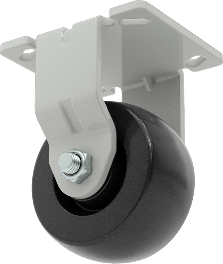 4-1/2“ x 4” Plakalı Yüksek Kapasiteli Mauler Tekerlek, 4" Çapında Fenolik Tekerlekli Sert