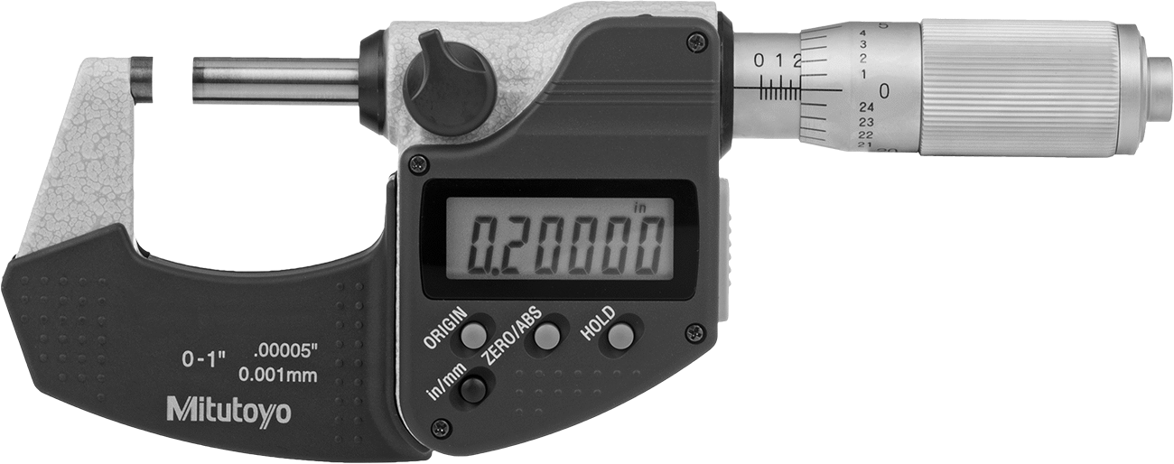 Soğutma Sıvısına Dayanıklı Mitutoyo Dış Mikrometre, Elektronik, Model 293-335-32, Sürtünme Yüzükçülü