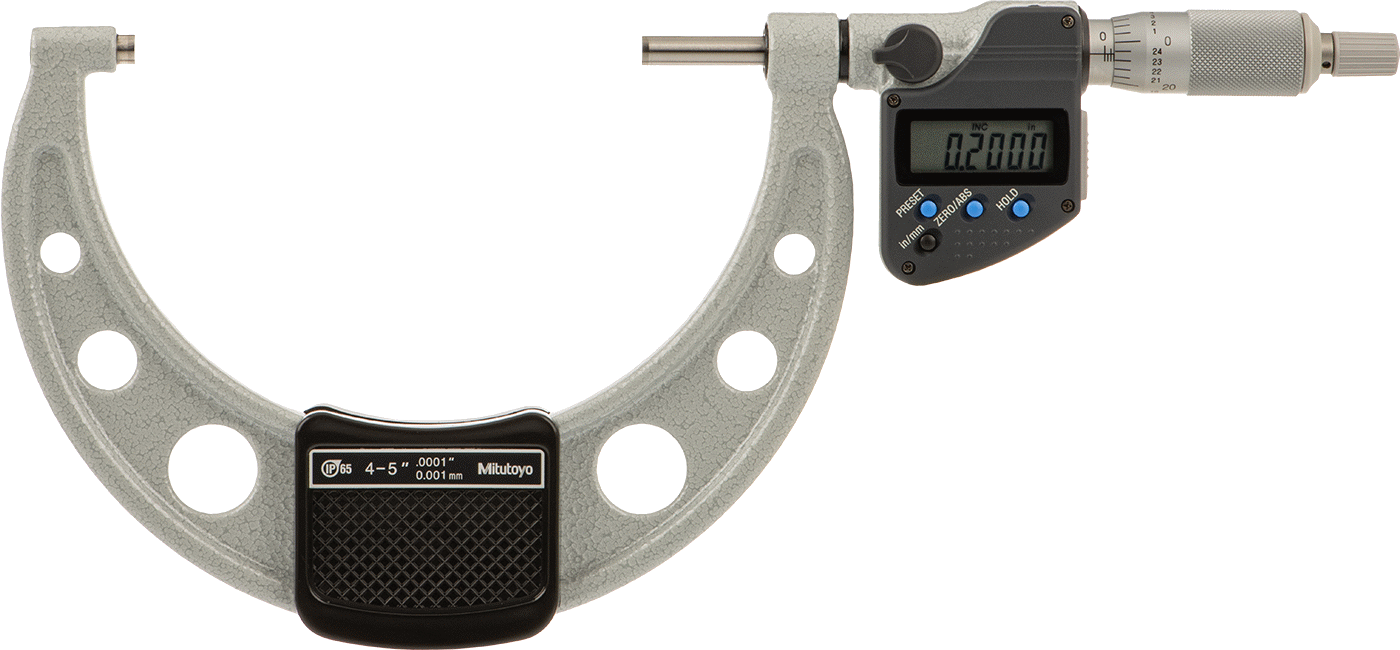 Soğutma Sıvısına Dayanıklı Mitutoyo Dış Mikrometre, Elektronik, Model 293-350-32, Cırcır-Durdurma Yüksüğü