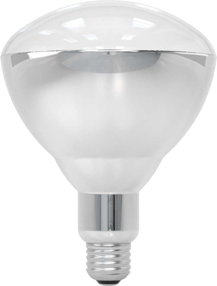 Kırılmaya Dayanıklı Isı Lambası Ampulü, Şeffaf Plastik Kaplı Cam, BR40, 125W