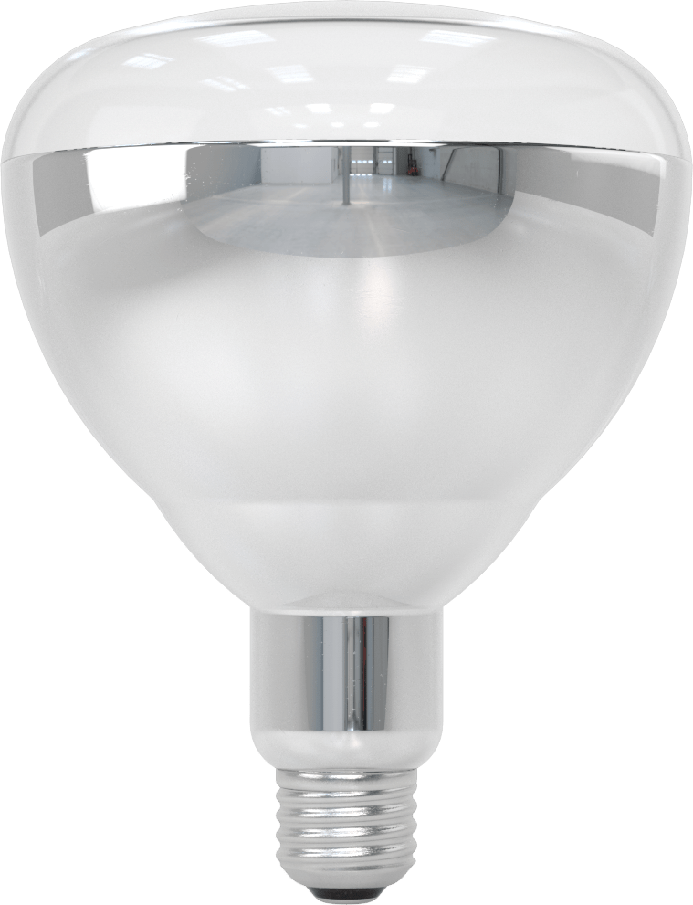 Kırılmaya Dayanıklı Isı Lambası Ampulü, Şeffaf Plastik Kaplı Cam, R40, 250W