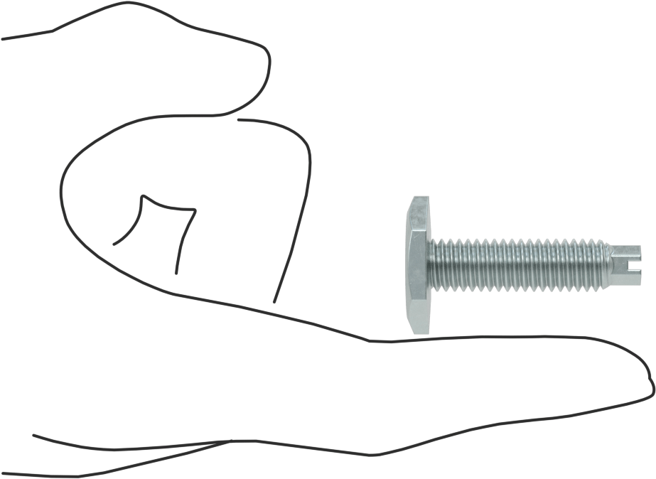 Çinko Kaplı Çelik Saplamalı Sert Tesviye Bağlantı Elemanları, Kolay Ayar, Çinko Kaplı Çelik Taban, 3/8"-16 Diş Boyutu