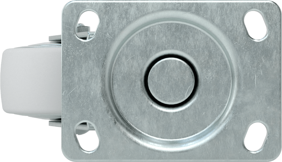 3-3/4“ x 2-3/4” Plakalı Parlak Yüzeyli Tekerlek, 3 inç Çapında Kauçuk Tekerlekli Döner Ayak