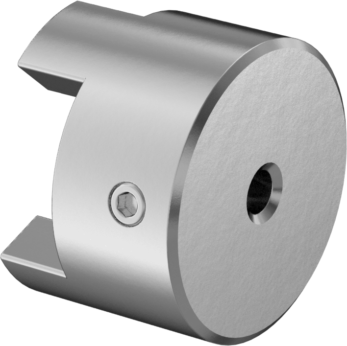 Ayar Vidası Esnek Mil Kaplin Göbeği, 303 Paslanmaz Çelik, 2-1/8" Toplam Uzunluk, 1-3/4" OD, 1/4" Mil Çapı için