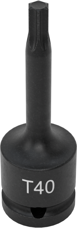 Darbe Torx Uçlu Soket, 1/2" Kare Tahrik, T40 Tahrik Boyutu