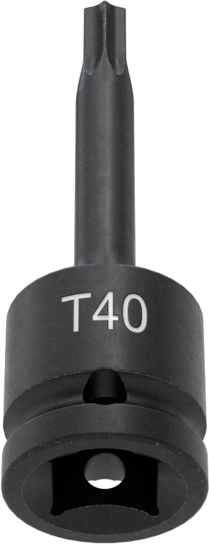 Darbe Torx Uçlu Soket, 1/2" Kare Tahrik, T40 Tahrik Boyutu