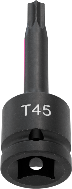 Darbe Torx Uçlu Soket, 1/2" Kare Tahrik, T45 Tahrik Boyutu