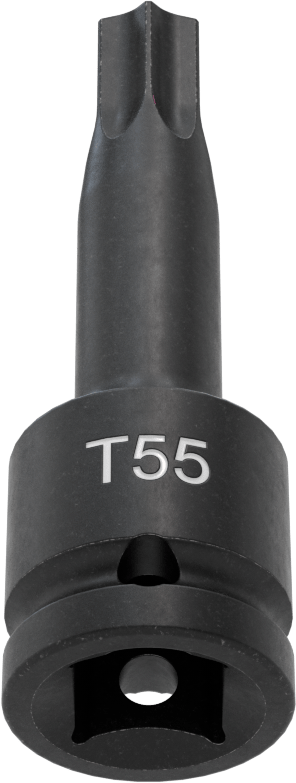 Darbe Torx Uçlu Soket, 1/2" Kare Tahrik, T55 Tahrik Boyutu