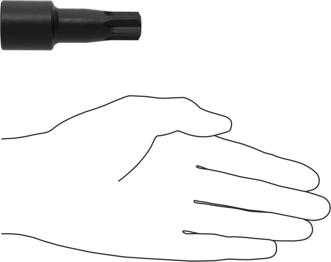 Darbe Torx Uçlu Soket, 1/2" Kare Tahrik, T70 Tahrik Boyutu