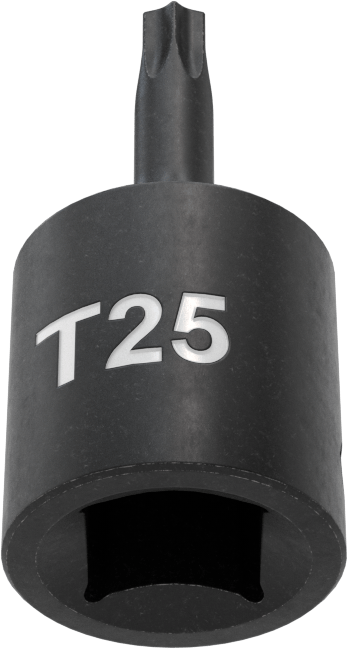 Darbe Torx Uçlu Soket, 3/8" Kare Tahrik, T25 Tahrik Boyutu