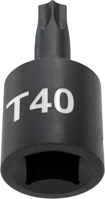 Darbe Torx Uçlu Soket, 3/8" Kare Tahrik, T40 Tahrik Boyutu