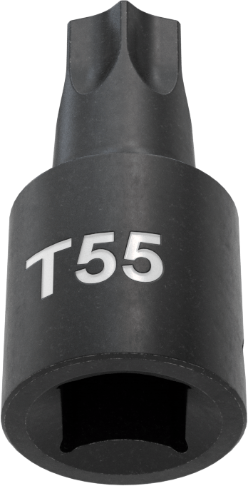Darbe Torx Uçlu Soket, 3/8" Kare Tahrik, T55 Tahrik Boyutu