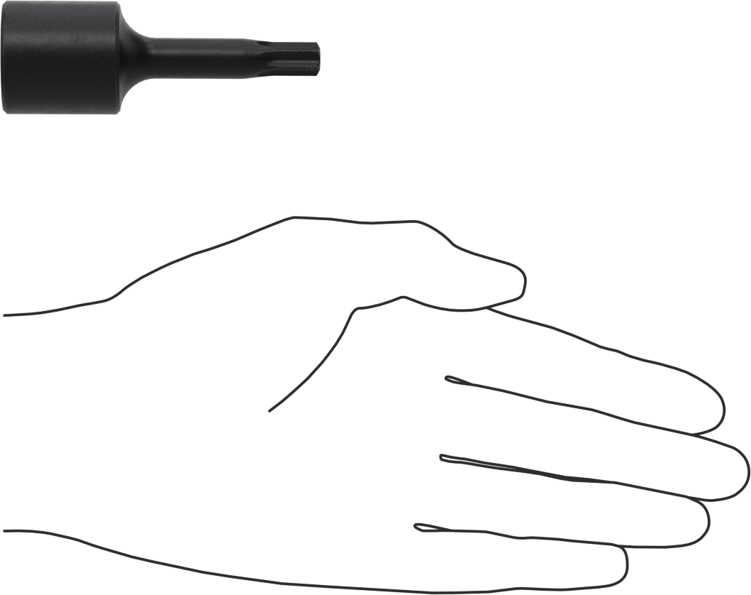 Darbe Torx Uçlu Soket, 1/2" Kare Tahrik, T47 Tahrik Boyutu
