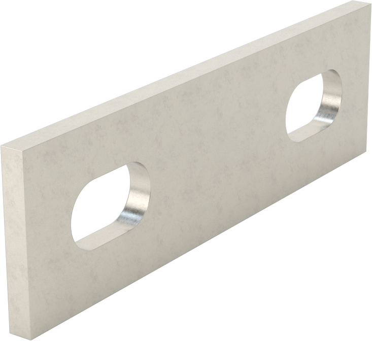 Düz Yüzeyli Makine Braketi, 316 Paslanmaz Çelik, 2-1/2" x 3/4"
