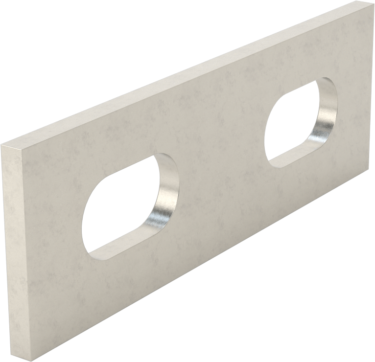 Düz Yüzeyli Makine Braketi, 316 Paslanmaz Çelik, 3" x 1"