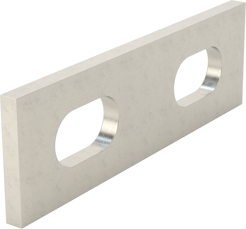 Düz Yüzeyli Makine Braketi, 316 Paslanmaz Çelik, 4" x 1-1/4"