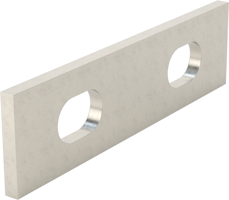 Düz Yüzeyli Makine Braketi, 316 Paslanmaz Çelik, 75mm x 20mm