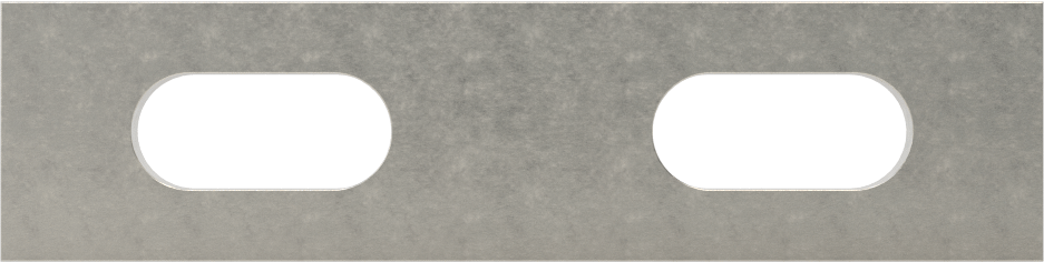Düz Yüzeyli Makine Braketi, 316 Paslanmaz Çelik, 100mm x 25mm