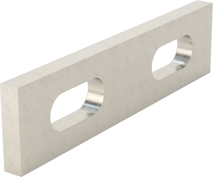 Düz Yüzeyli Makine Braketi, 316 Paslanmaz Çelik, 100mm x 25mm