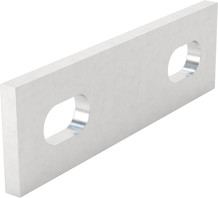 Düz Yüzeyli Makine Braketi, 6061 Alüminyum, 2-1/2" x 3/4"