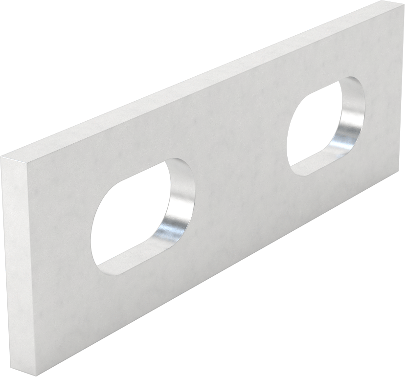 Düz Yüzeyli Makine Braketi, 6061 Alüminyum, 4" x 1-1/4"