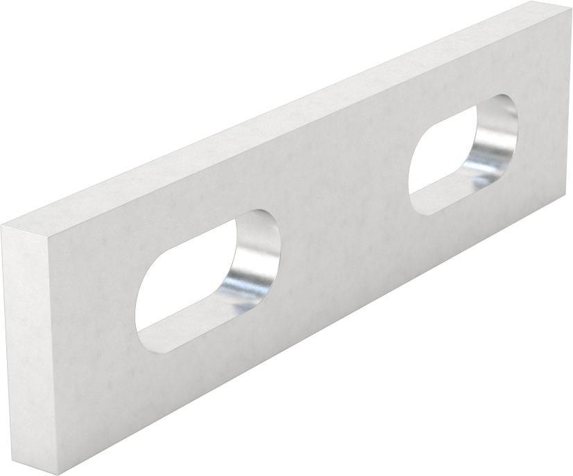 Düz Yüzeyli Makine Braketi, 6061 Alüminyum, 100mm x 25mm