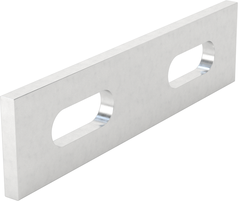 Düz Yüzeyli Makine Braketi, 6061 Alüminyum, 3" x 3/4"