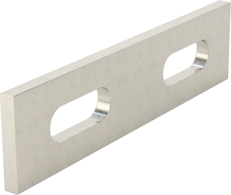 Düz Yüzeyli Makine Braketi, 316 Paslanmaz Çelik, 3" x 3/4"
