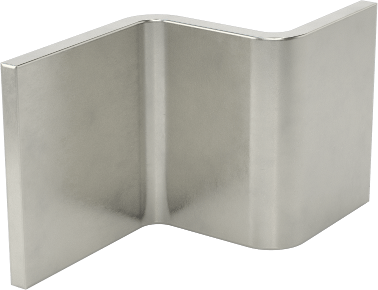 Ofset Yüzeyli Makine Braketi, Kendin Yap, Paslanmaz Çelik, 1“ x 1-1/4” x 1-1/4“ ile 1” Ofset