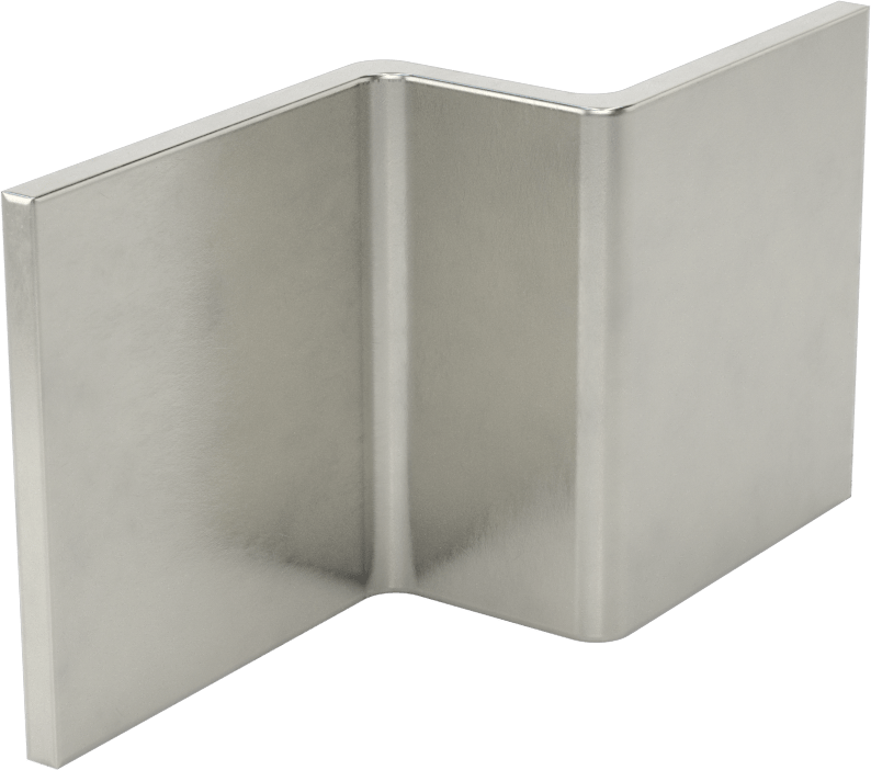 Ofset Yüzeyli Makine Braketi, Kendin Yap, Paslanmaz Çelik, 40 mm x 45 mm x 45 mm, 25 mm Ofset