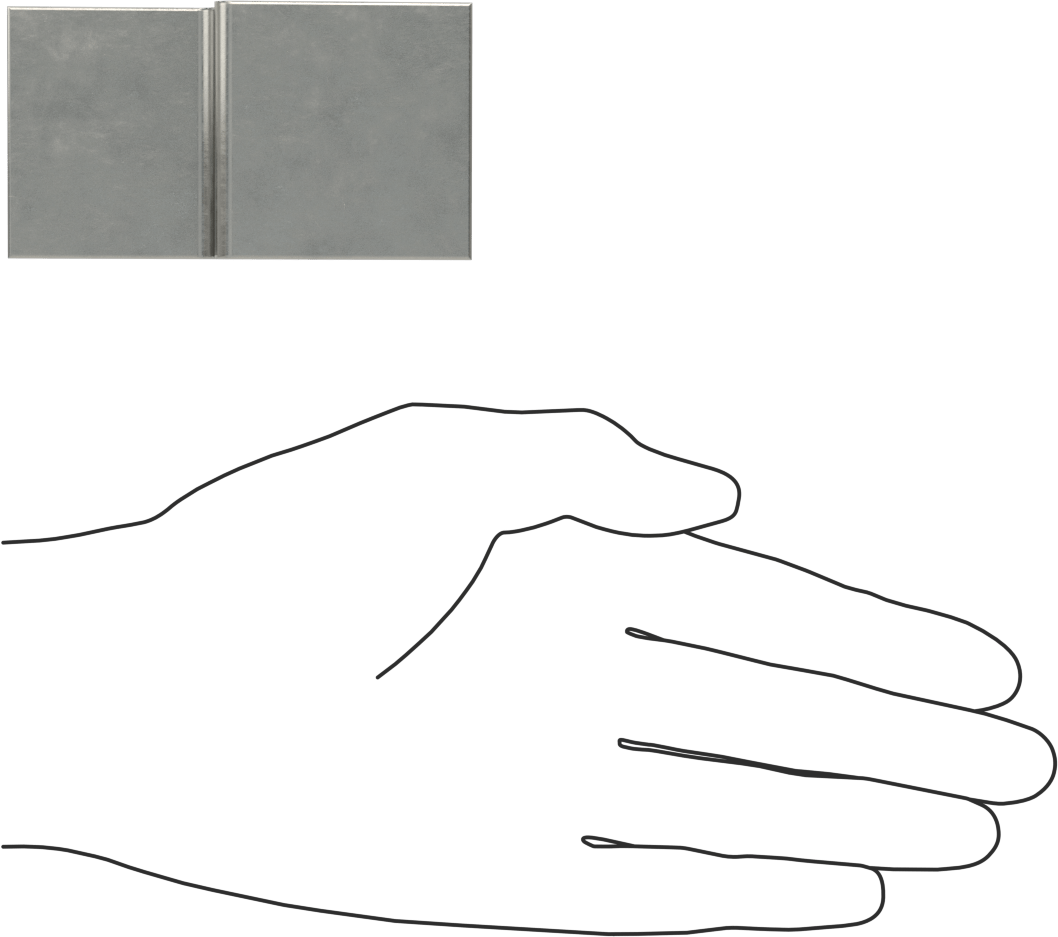 Ofset Yüzeyli Makine Braketi, Kendin Yap, Paslanmaz Çelik, 40 mm x 45 mm x 45 mm, 25 mm Ofset