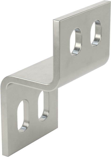 Ofset Yüzeyli Makine Braketi, 316 Paslanmaz Çelik, 1" x 1-1/4" x 1-1/4", 1" Ofset Uzunluğu