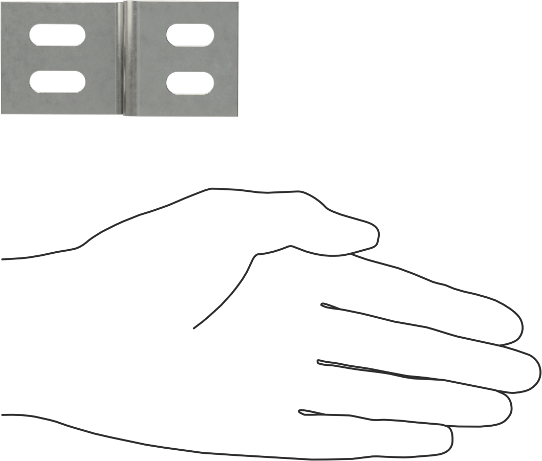 Ofset Yüzeyli Makine Braketi, 316 Paslanmaz Çelik, 1-1/2" x 1-3/4" x 1-1/2", 1" Ofset Uzunluğu