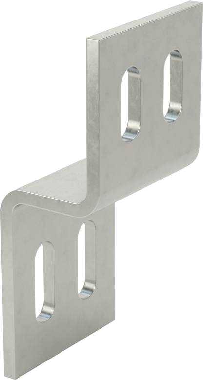 Ofset Yüzeyli Makine Braketi, 316 Paslanmaz Çelik, 1-1/2" x 1-3/4" x 1-1/2", 1" Ofset Uzunluğu