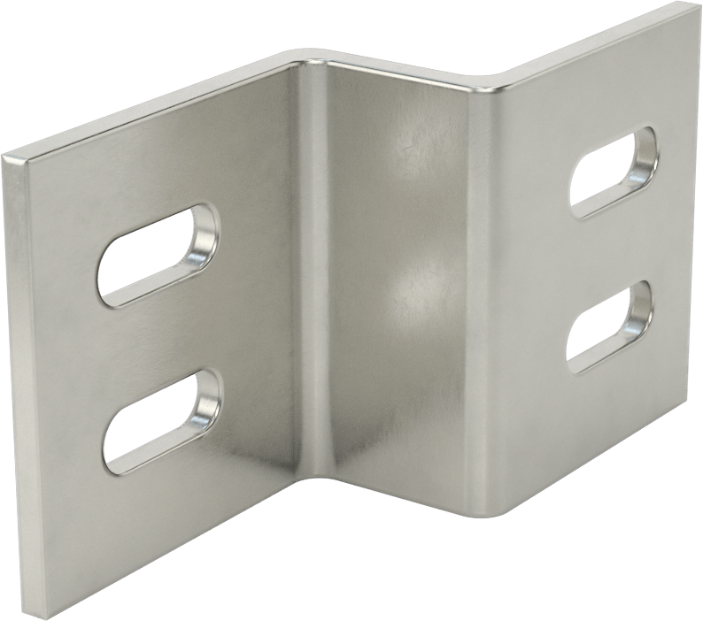 Ofset Yüzeyli Makine Braketi, 316 Paslanmaz Çelik, 40mm x 45mm x 45mm, 25 mm Ofset Uzunluğu