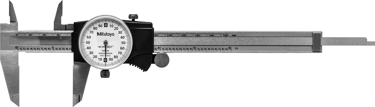 Mitutoyo Kadranlı Kaliper, Model Numarası 505-740, 0“ ila 6” Ölçüm Aralığı