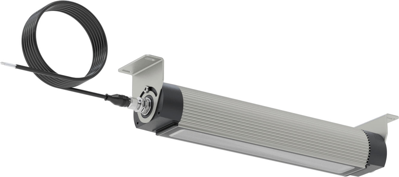 Kolay Yenileme Makine Işığı, Dahili LED ile, 18V DC ila 30V DC, 15-1/2" Toplam Uzunluk