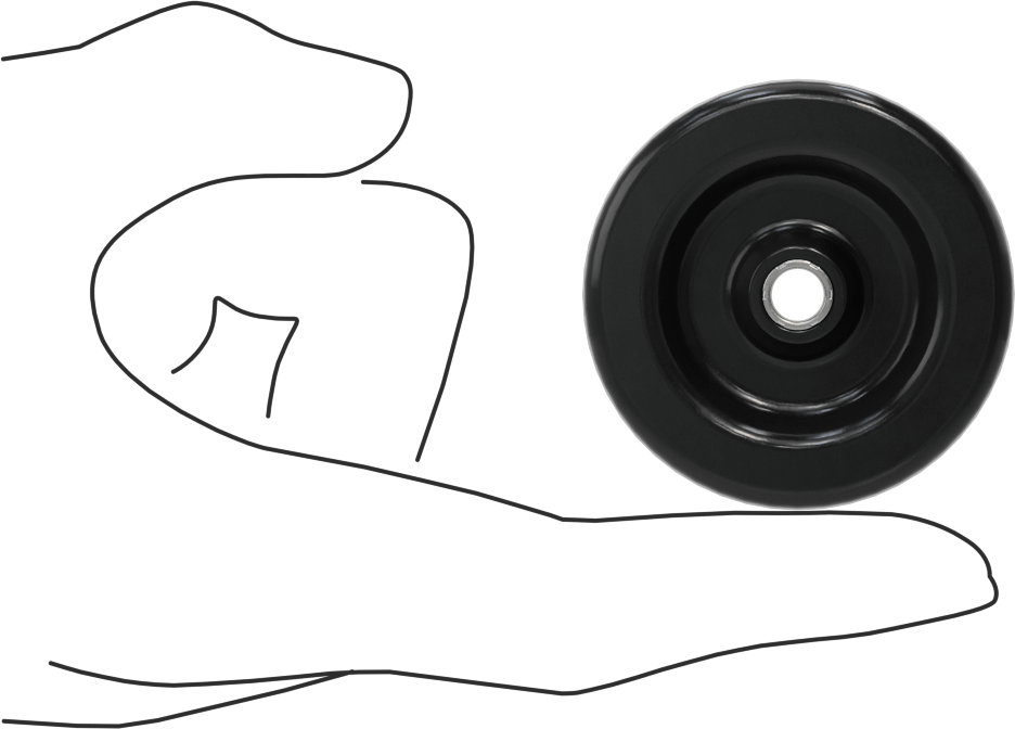 Statik Kontrol Kauçuk Tekerlek, 2“ Çap x 7/8” Genişlik