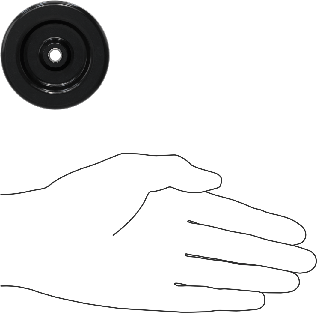 Statik Kontrol Kauçuk Tekerlek, 2-1/2“ Çap x 15/16” Genişlik