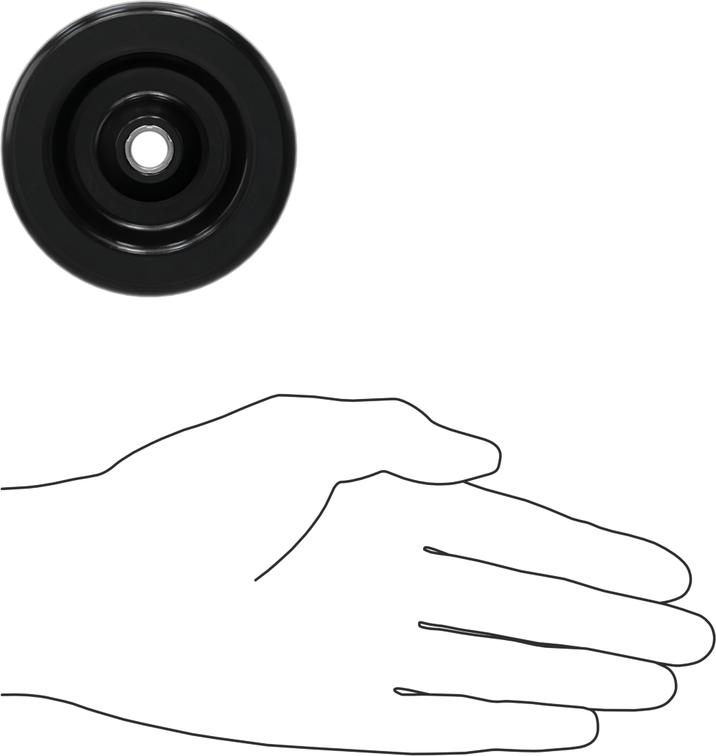 Statik Kontrol Kauçuk Tekerlek, 3“ Çap x 1-1/4” Genişlik